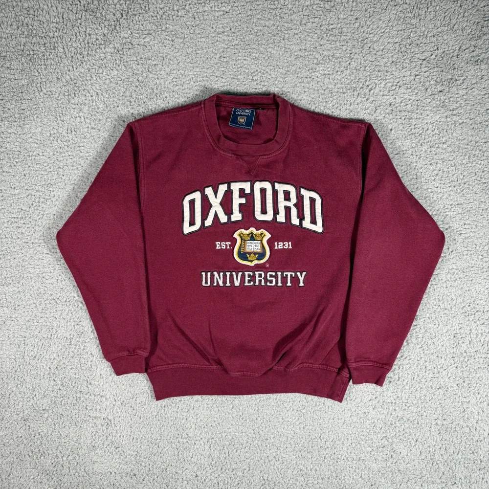 Oxford University Sweatshirt Size Small Maroon Pullover College Logo - Picture 1 of 8